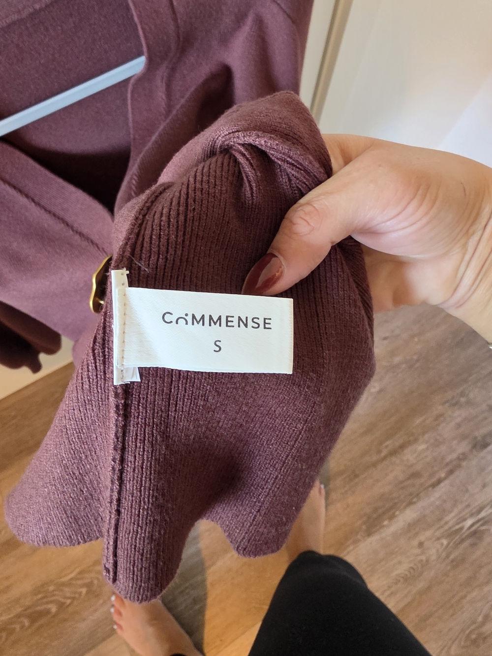 Commense Knit Cardigan with Decorative Gold Button - Picture 3 of 3